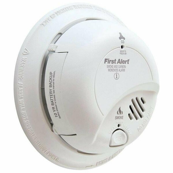 First Alert Hard-Wired with Battery Back-Up Electrochemical Ionization Smoke & Carbon Monoxide Detector FI312130